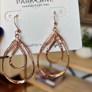 Park Lane Gold Double Teardrop Earrings